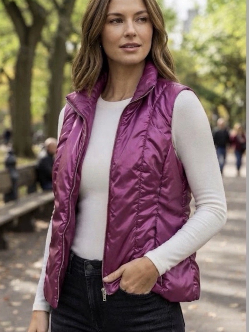 Chico's Zenergy Vest in Fuchsia size 3 ( 14-16) NEW